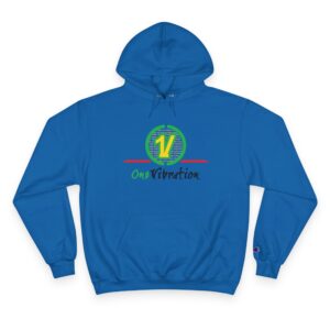 Home champion hoodie — "one vibration guyana" logo pullover