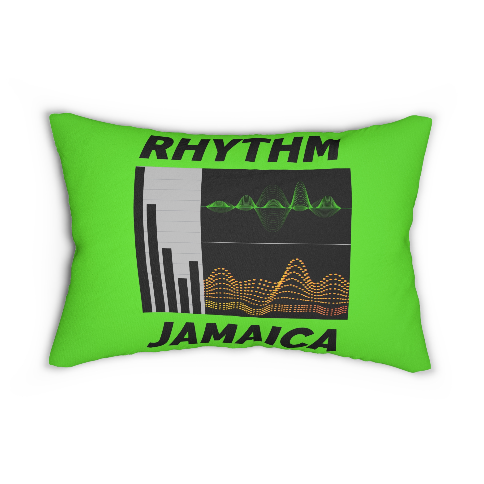 rhythm jamaica lumbar pillow — reggae wave music graphic cushion rhythm jamaica lumbar pillow — reggae wave music graphic cushion
