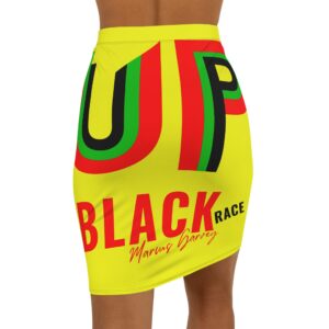 up you black race pencil skirt — 'black race' bold afrocentric print
