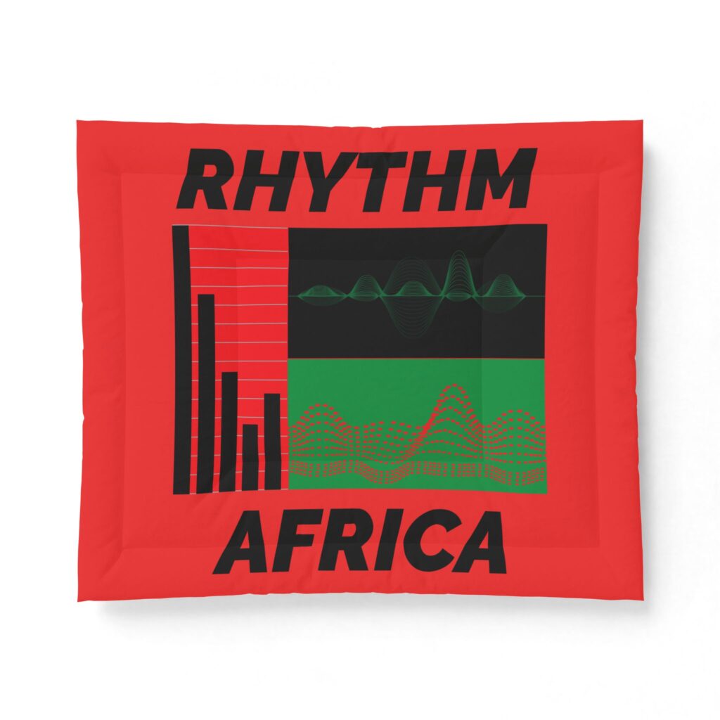africa rhythm cotton comforter – afrobeat music graphic bedding