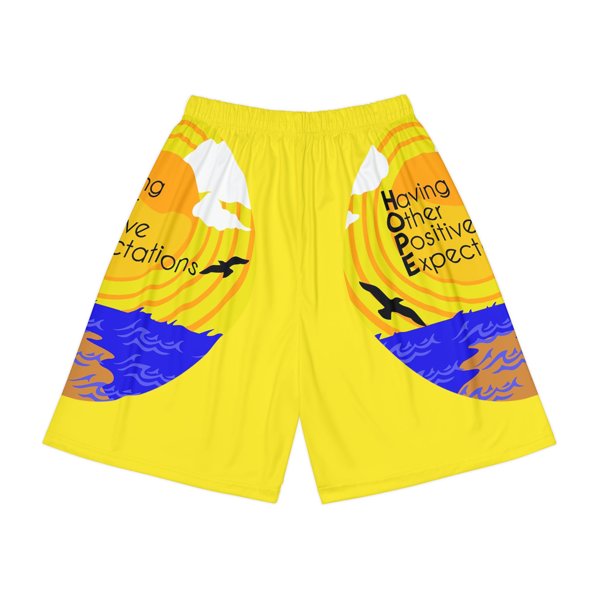 positive expectations beach sports shorts — motivational graphic athletic shorts positive expectations beach sports shorts — motivational graphic athletic shorts