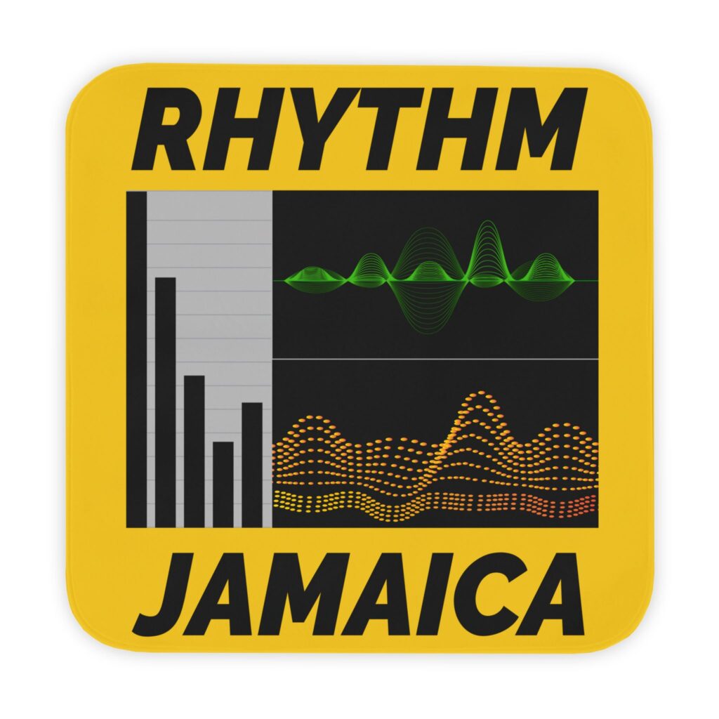 rhythm jamaica hooded baby towel — musical wave infant bath wrap