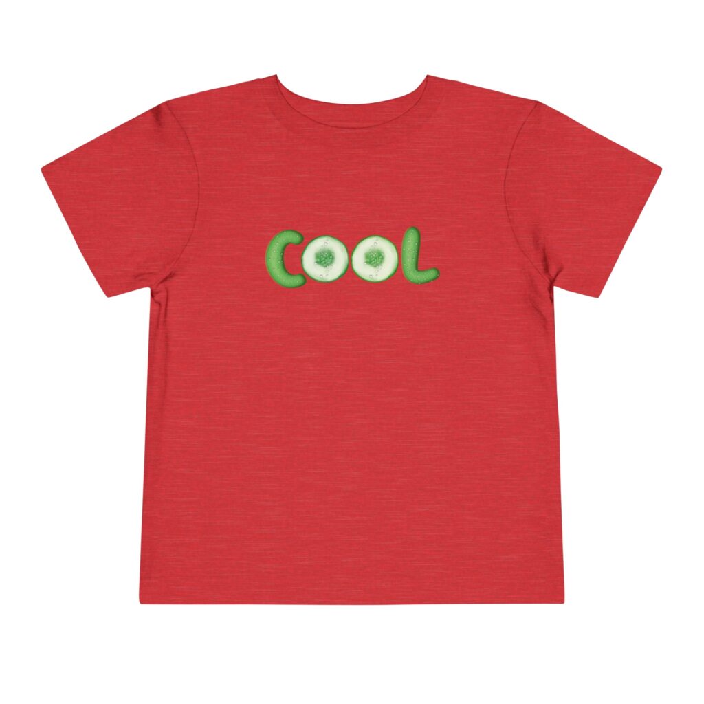 cool toddler tee — green "cool" graphic short sleeve shirt