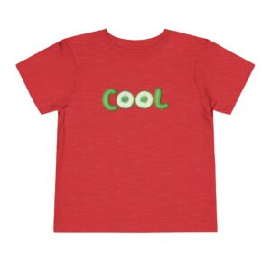 cool toddler tee — green "cool" graphic short sleeve shirt