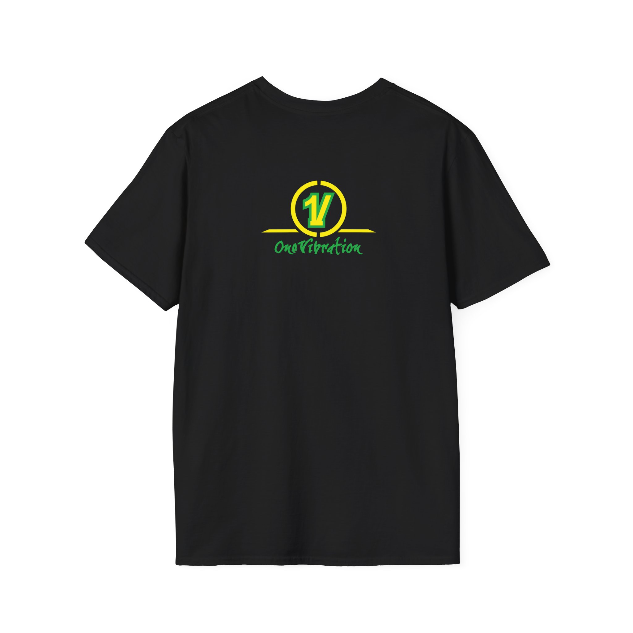 t shirt — one vibration jamaica logo tee (reggae/rasta colors) t shirt — one vibration jamaica logo tee (reggae/rasta colors)